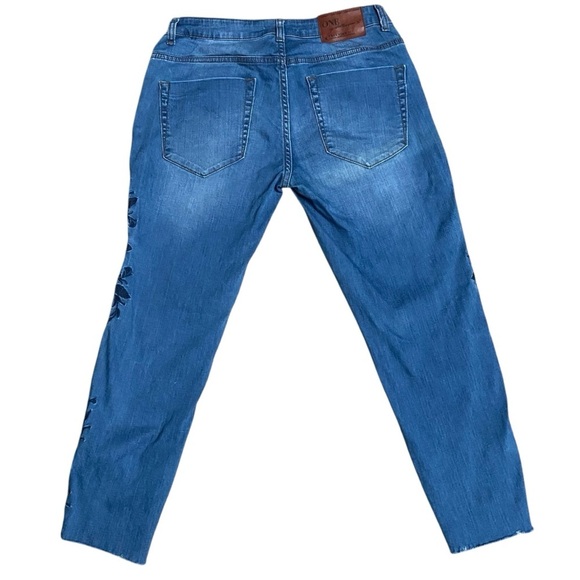 One Teaspoon Lola Freebirds II Embroidered Raw Hem Skinny Jeans 28 - Picture 9 of 15